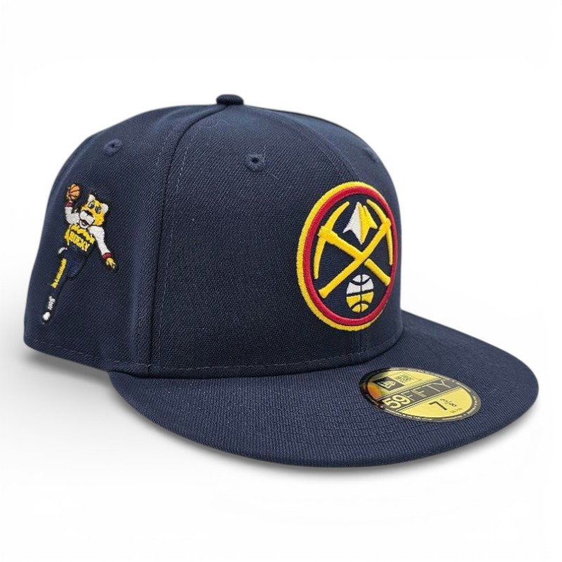 Denver Nuggets Oceanside Blue Leon the Lab Rocky Grey UV New Era 59FIFTY Fitted Hat