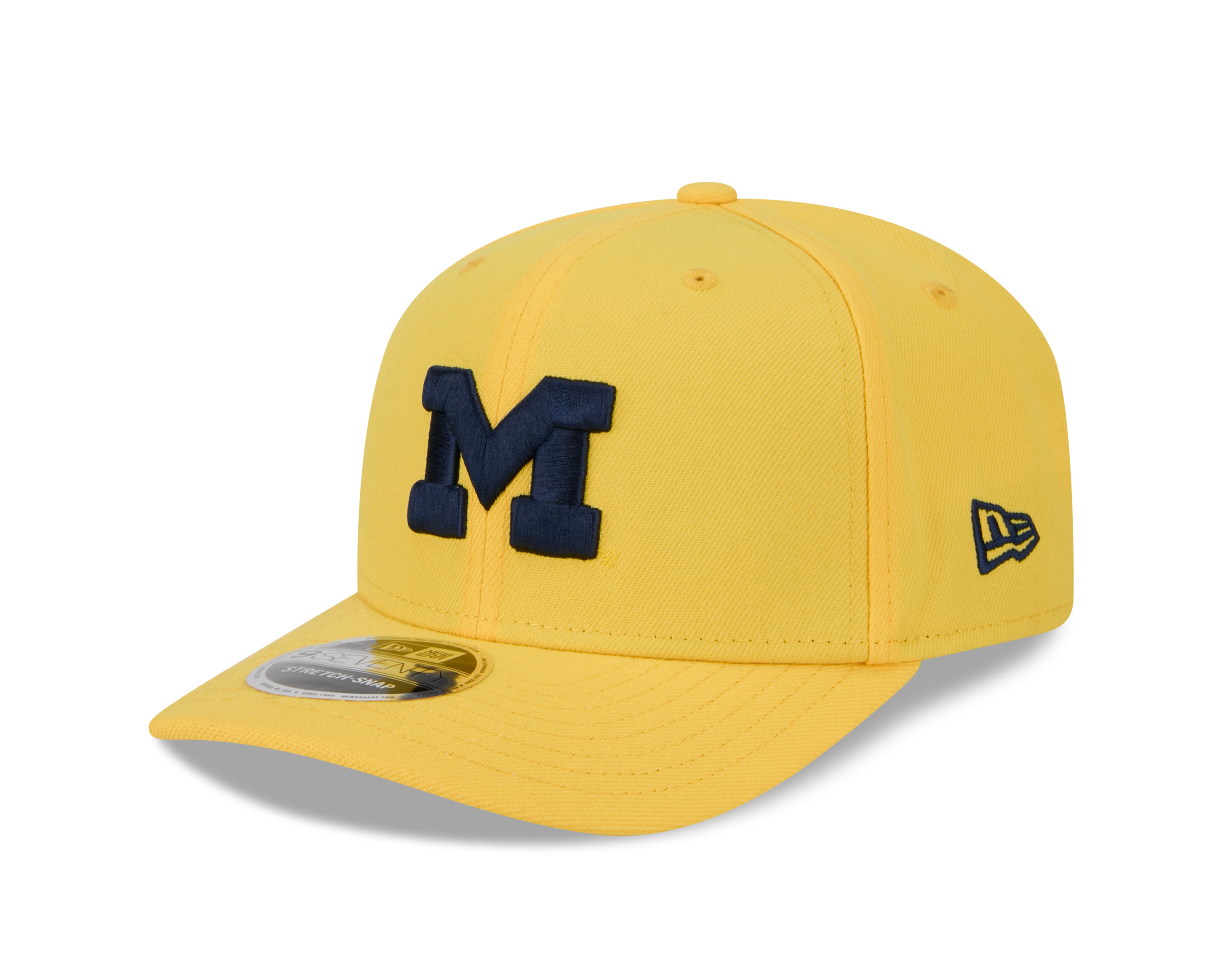 Michigan Wolverines Yellow NCAA New Era 9SEVENTY Stretch Snapback Hat