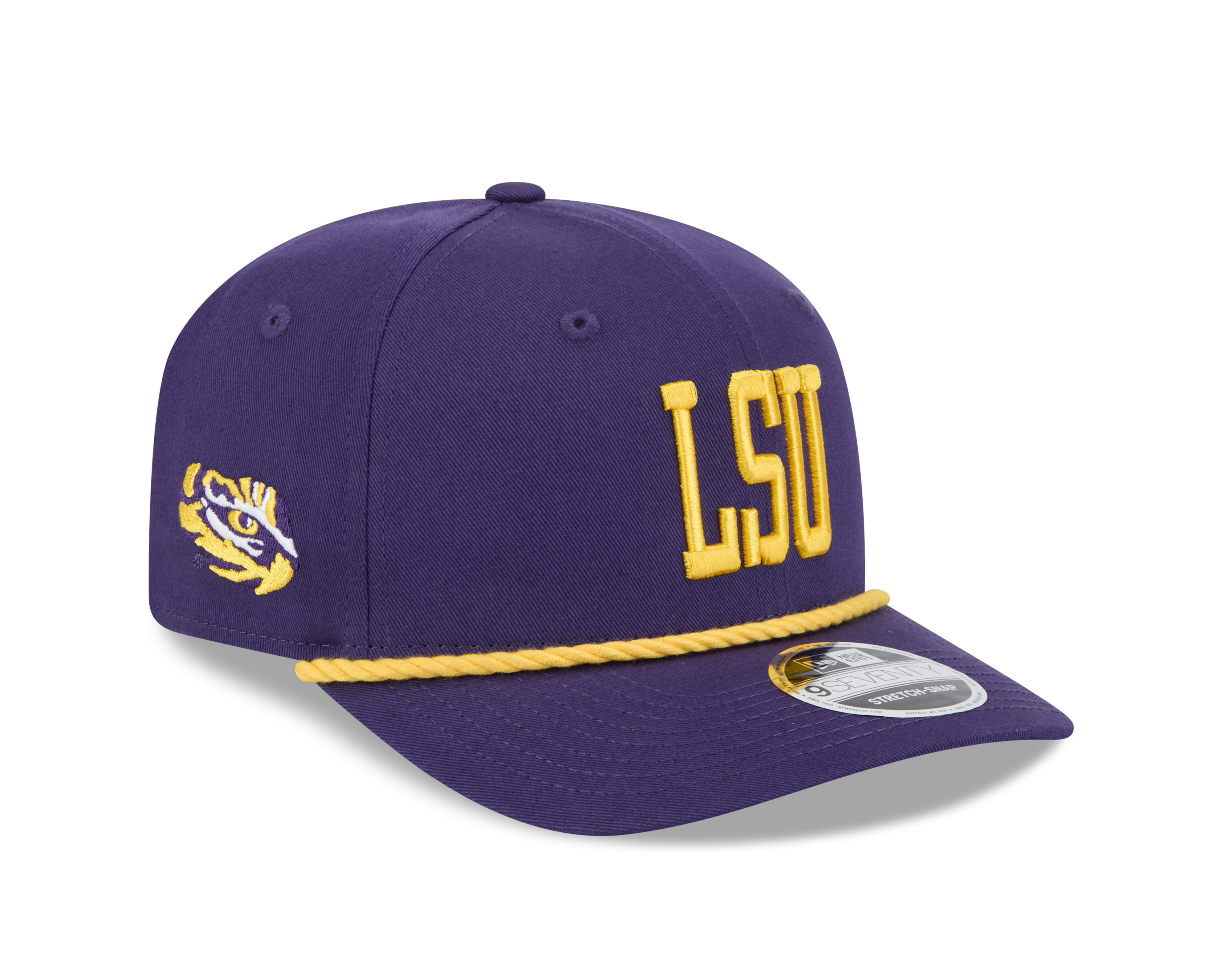 LSU Tigers Purple Wordmark Roper NCAA New Era 9SEVENTY Stretch Snapback Hat