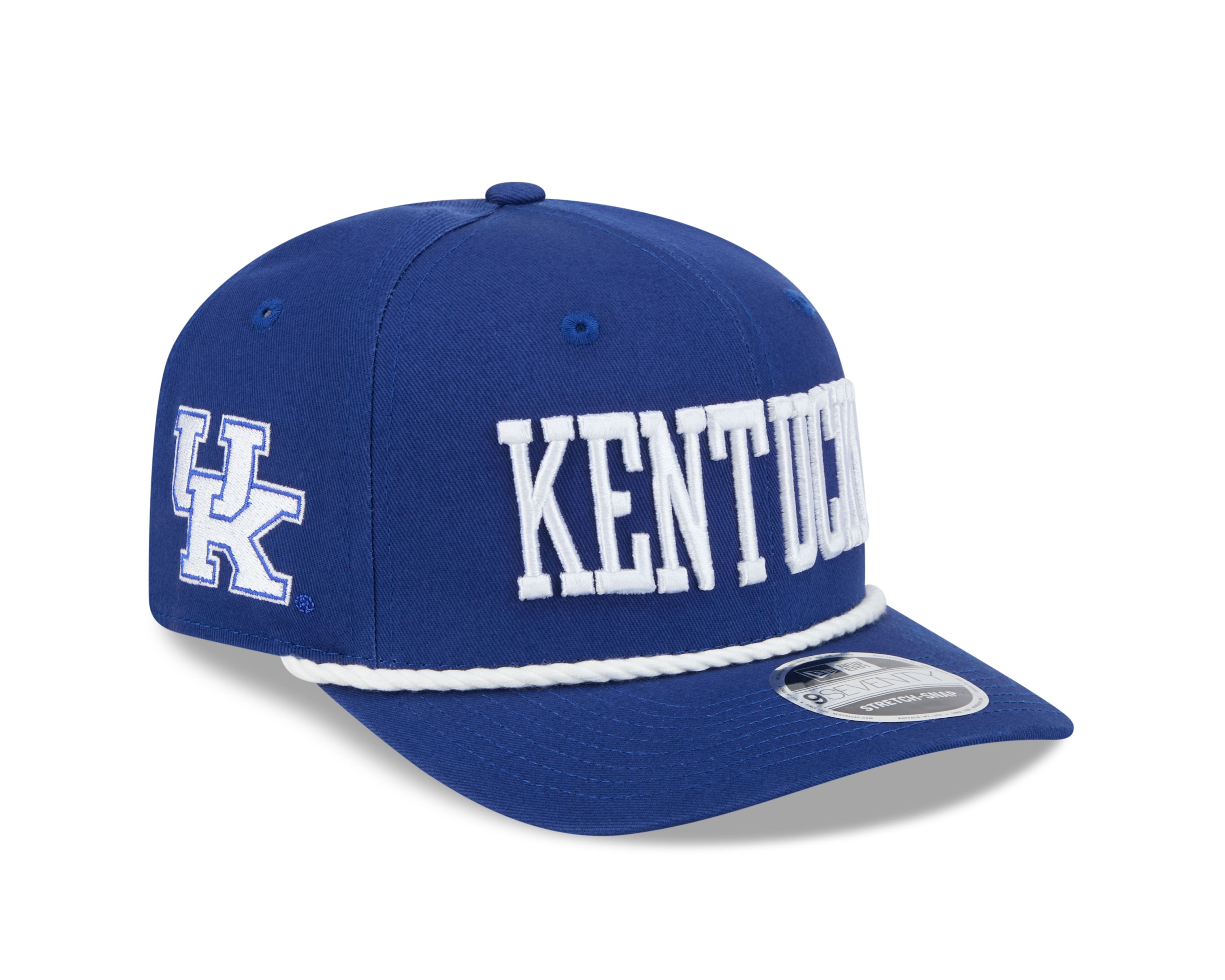 Kentucky Wildcats Royal Blue Wordmark Roper NCAA New Era 9SEVENTY Stretch Snapback Hat