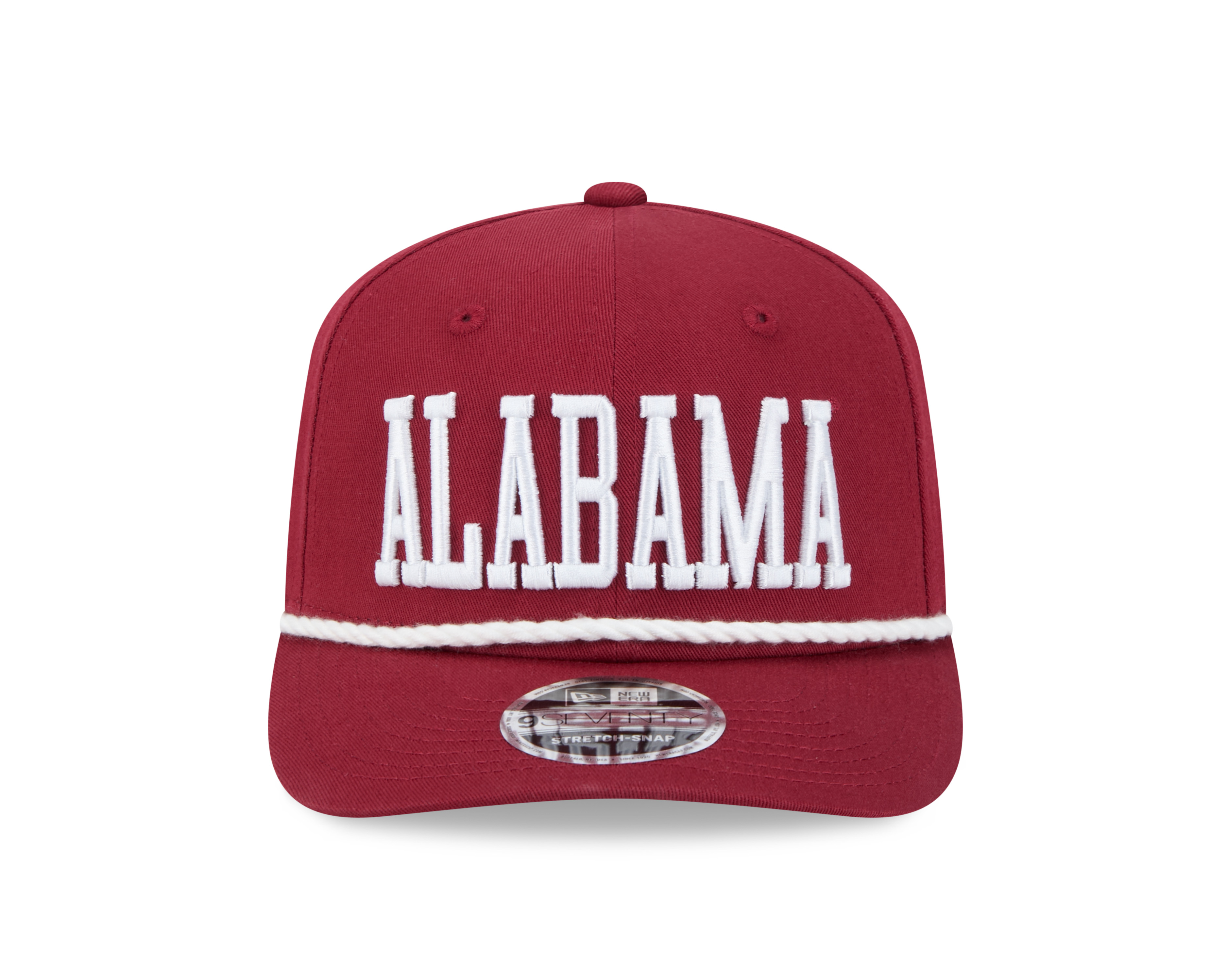 Alabama Crimson Tide Crimson Wordmark Roper NCAA New Era 9SEVENTY Stretch Snapback Hat