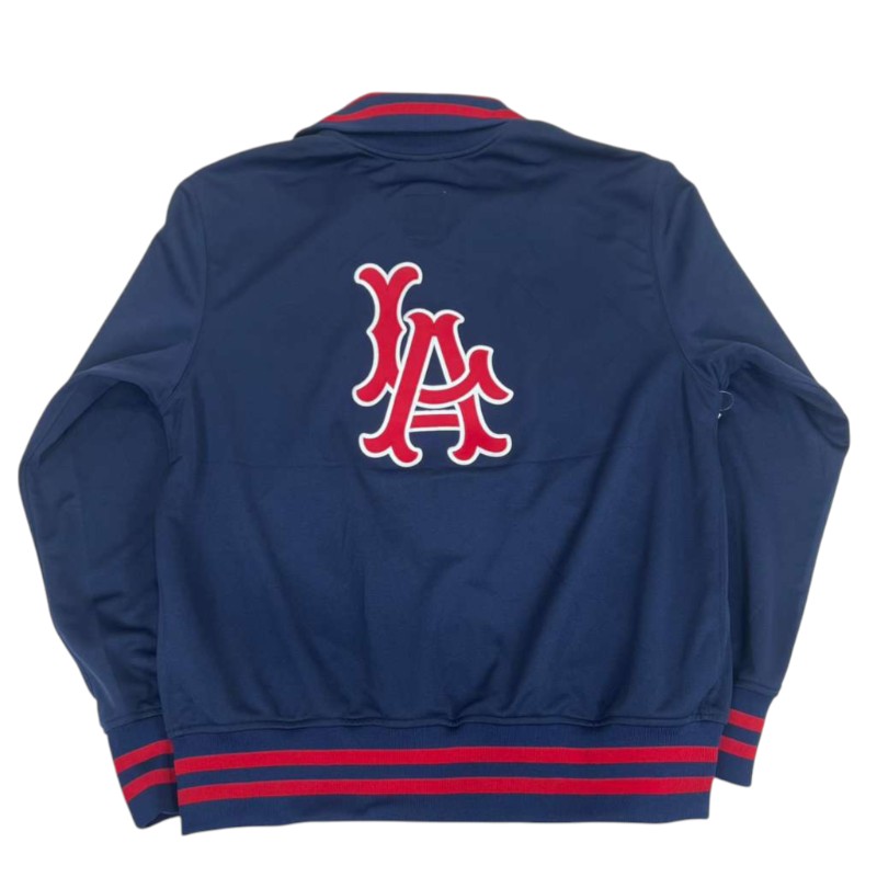 Los Angeles Angels Navy Batting Practice Full-Zip Mitchell & Ness Jacket