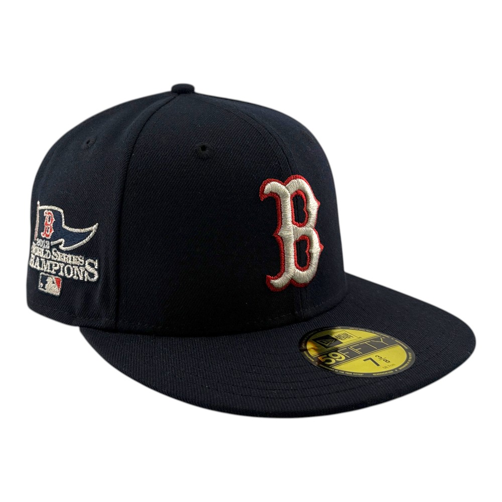 Boston Red Sox Navy with Metallic Stitching 2013 World Series Champions Patch Gray UV New Era 59FIFTY Fitted Hat