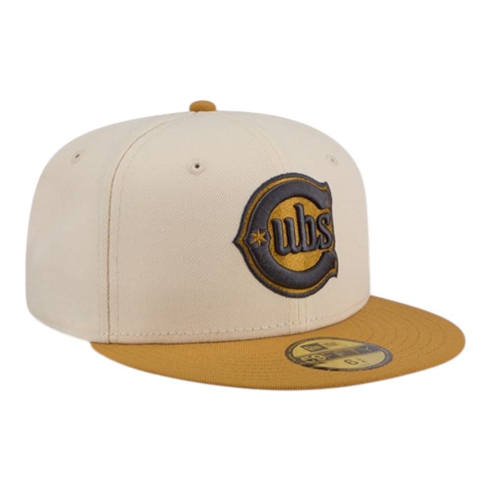 Chicago Cubs Chrome White and Bronze New Era 59FIFTY Fitted Hat