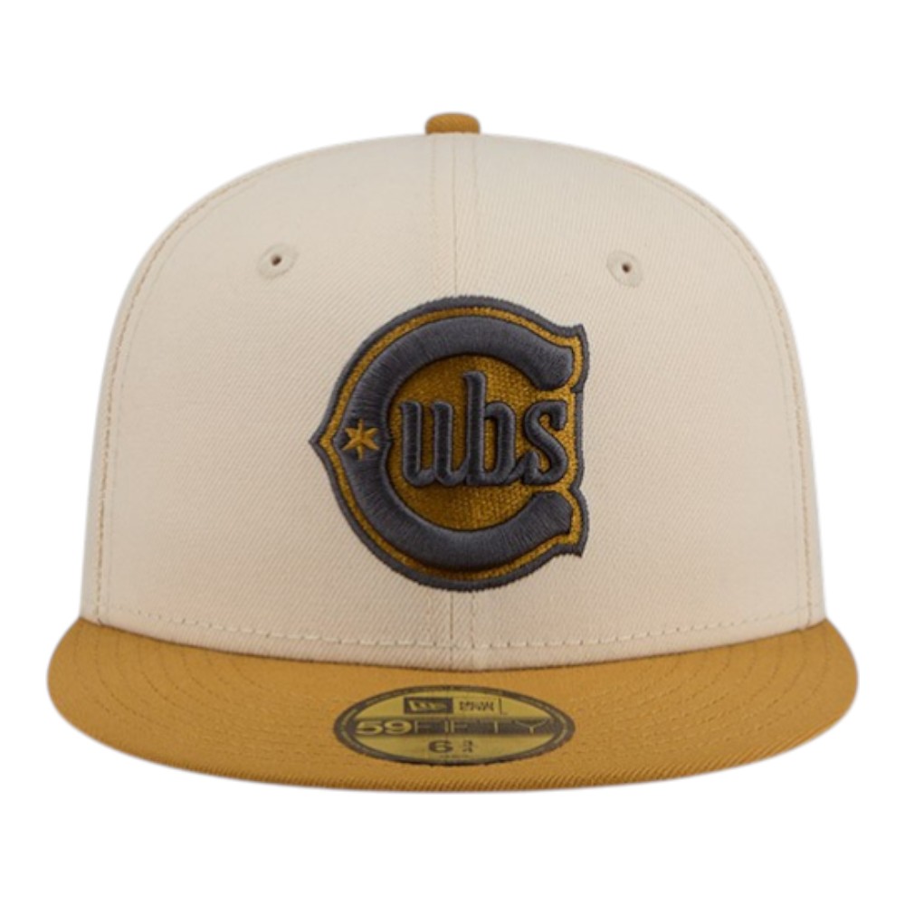 Chicago Cubs Chrome White and Bronze New Era 59FIFTY Fitted Hat