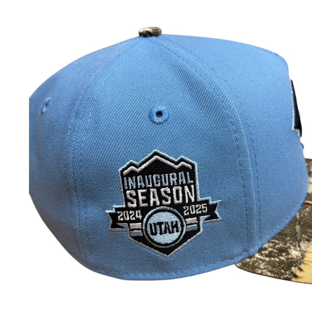Utah Mammoth Mountain Blue and Realtree Camo Inaugural Season Patch New Era 9FORTY A-Frame Snapback Hat