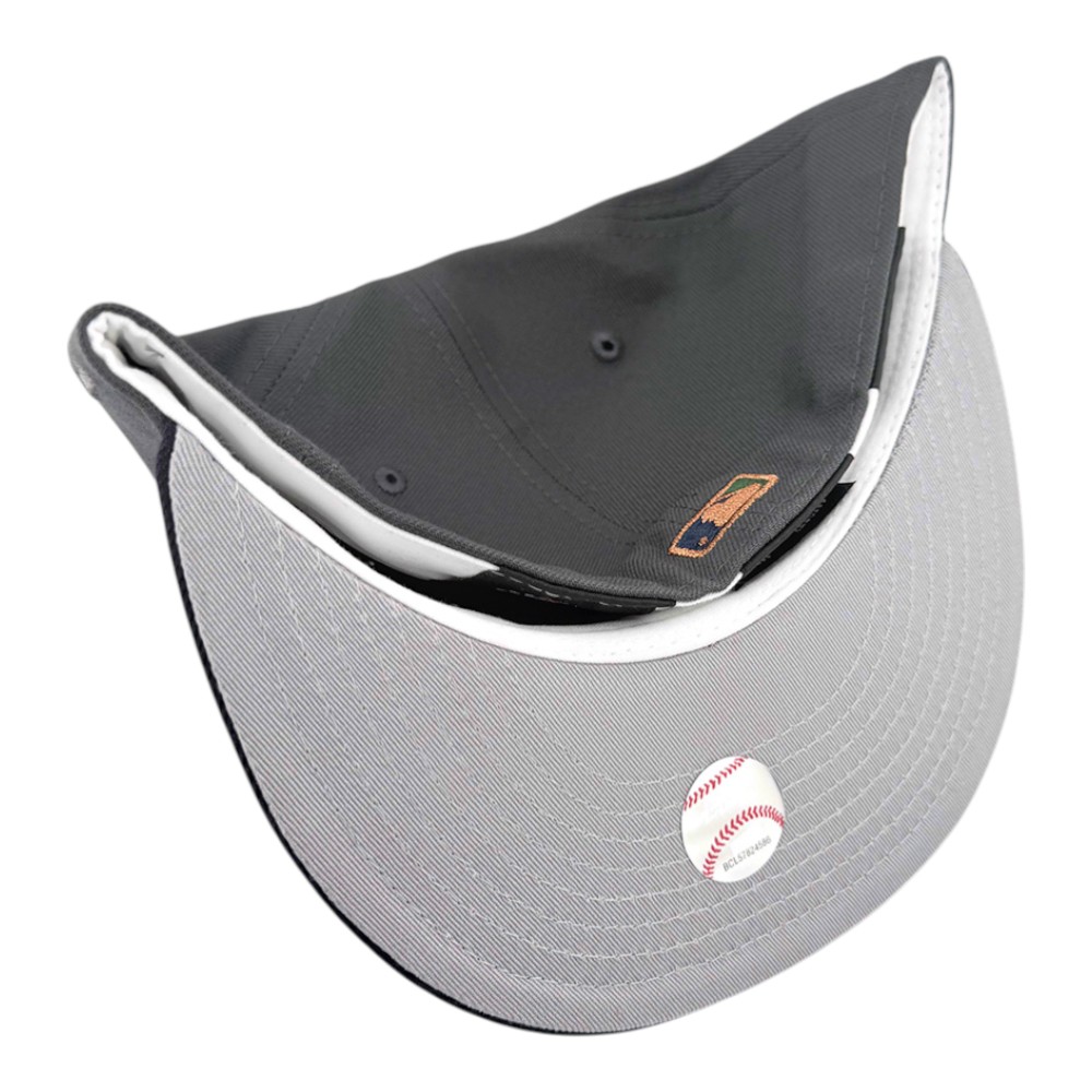 Los Angeles Dodgers Graphite and Navy 2025 World Series Champions Patch Gray UV New Era 59FIFTY Fitted Hat