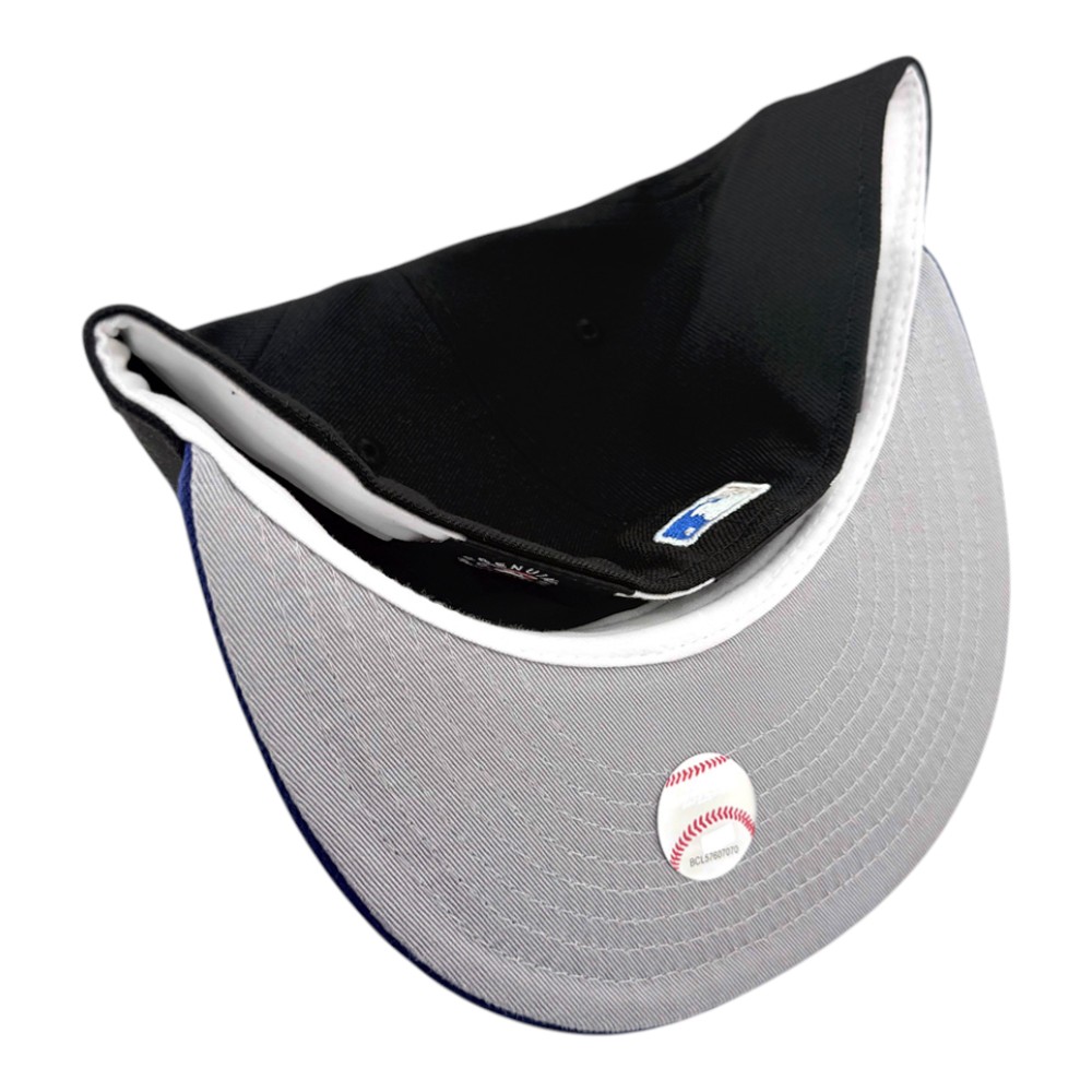 Los Angeles Dodgers Black and Royal Cooperstown Logo Back to Champs Diamond Patch New Era 59FIFTY Fitted Hat