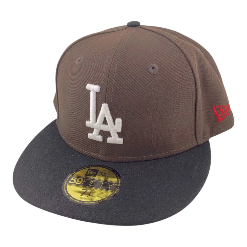 Los Angeles Dodgers Brown and Black 1959 All Star Game Pirate Patch Pink UV New Era 59FIFTY Fitted Hat