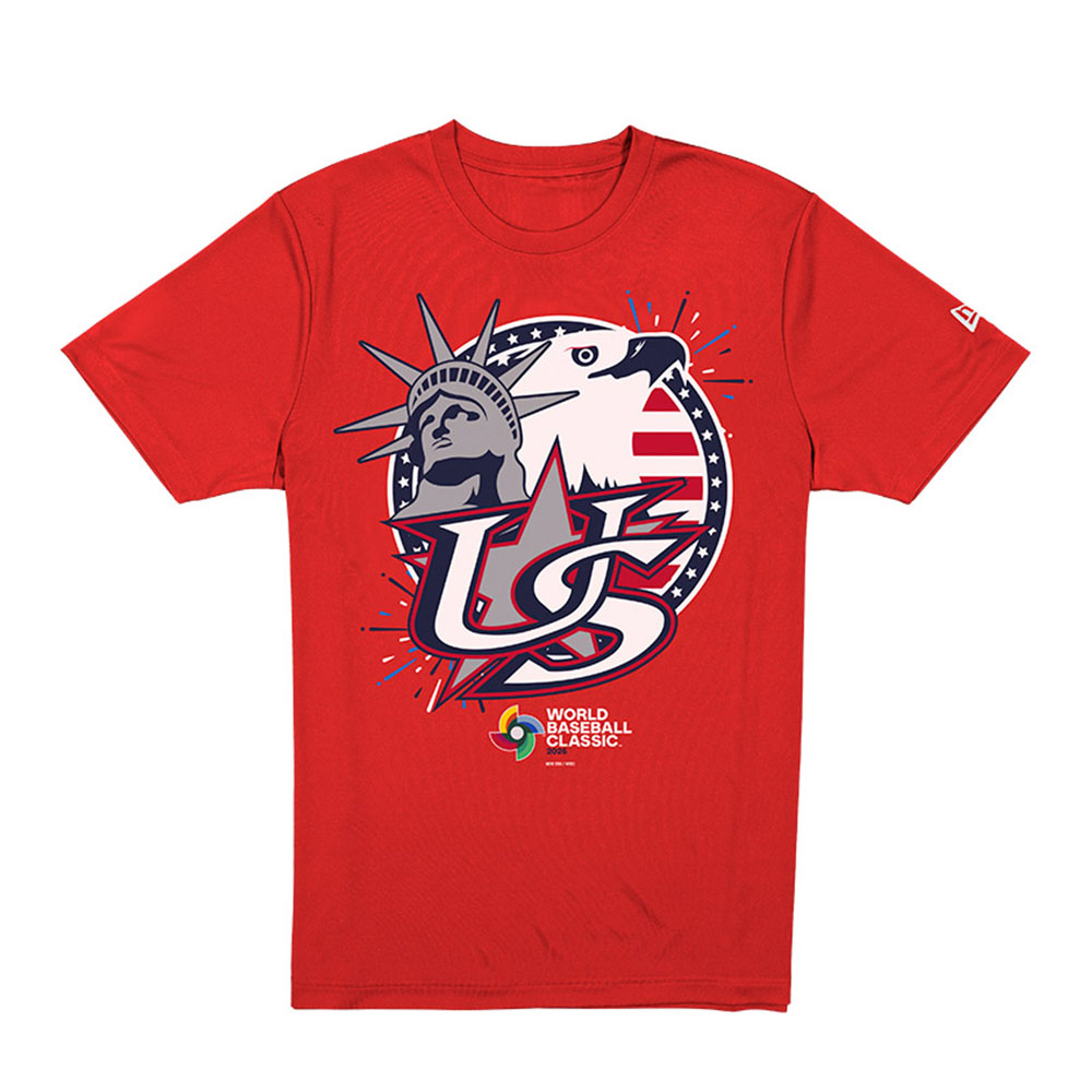 USA Baseball Red 2026 World Classic Country New Era T-Shirt