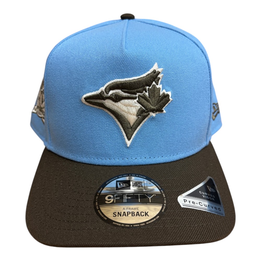 Toronto Blue Jays Sky Blue and Brown 40th Season Patch Gray UV New Era 9FIFTY A-Frame Snapback Hat