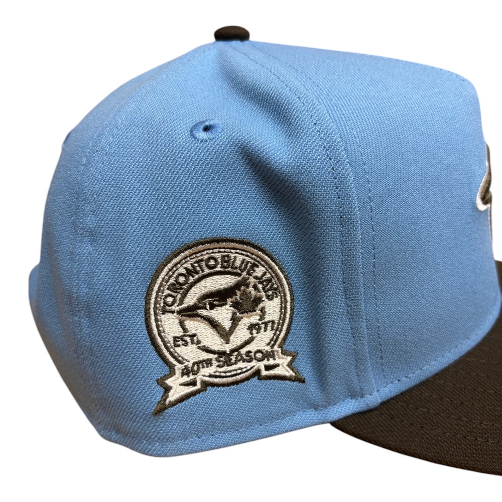 Toronto Blue Jays Sky Blue and Brown 40th Season Patch Gray UV New Era 9FIFTY A-Frame Snapback Hat