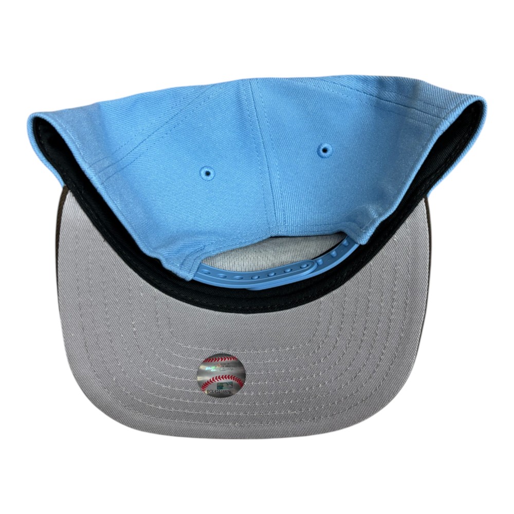 Oakland Athletics Sky Blue and Brown Stomper Patch Gray UV New Era 9FIFTY A-Frame Snapback Hat