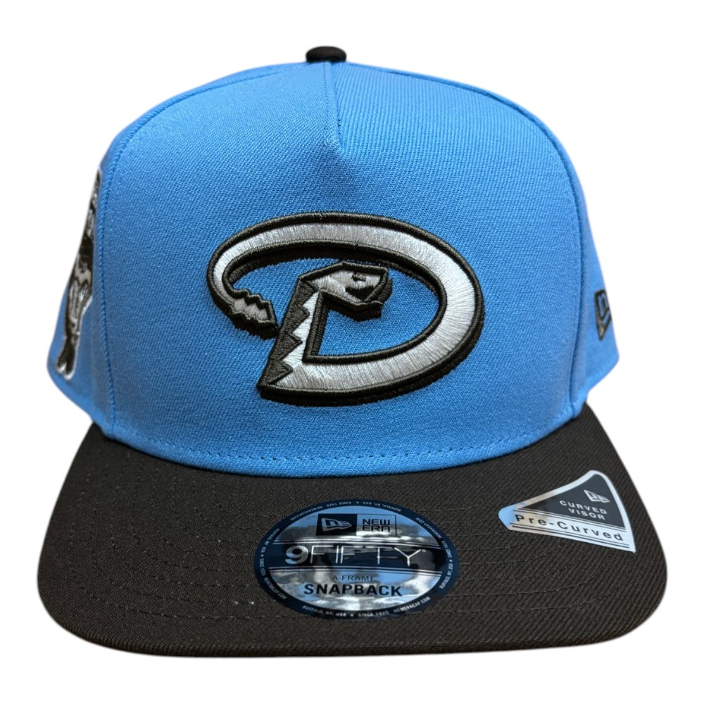Arizona Diamondbacks Sky Blue and Brown 1998 Inaugural Patch Gray UV New Era 9FIFTY A-Frame Snapback Hat