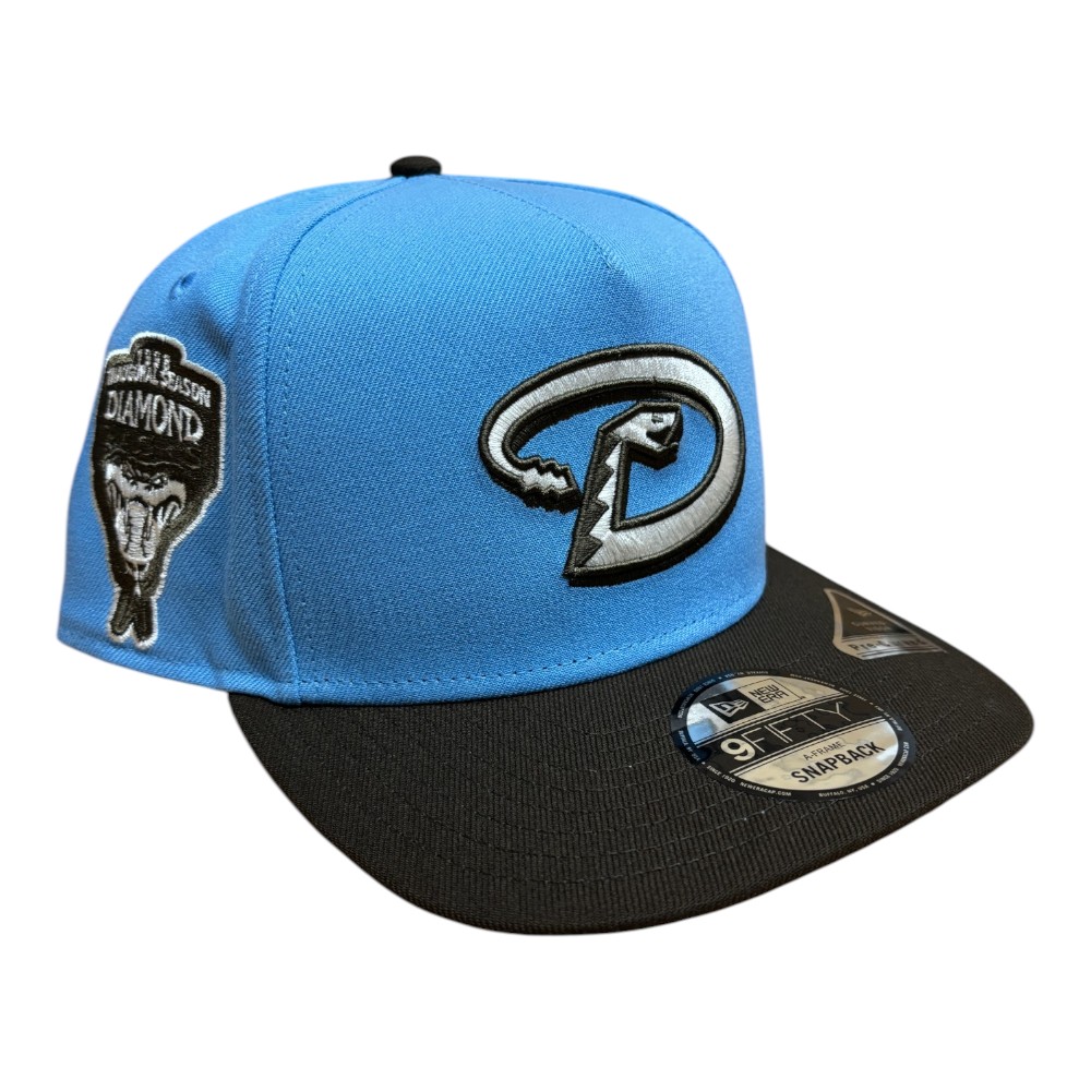 Arizona Diamondbacks Sky Blue and Brown 1998 Inaugural Patch Gray UV New Era 9FIFTY A-Frame Snapback Hat