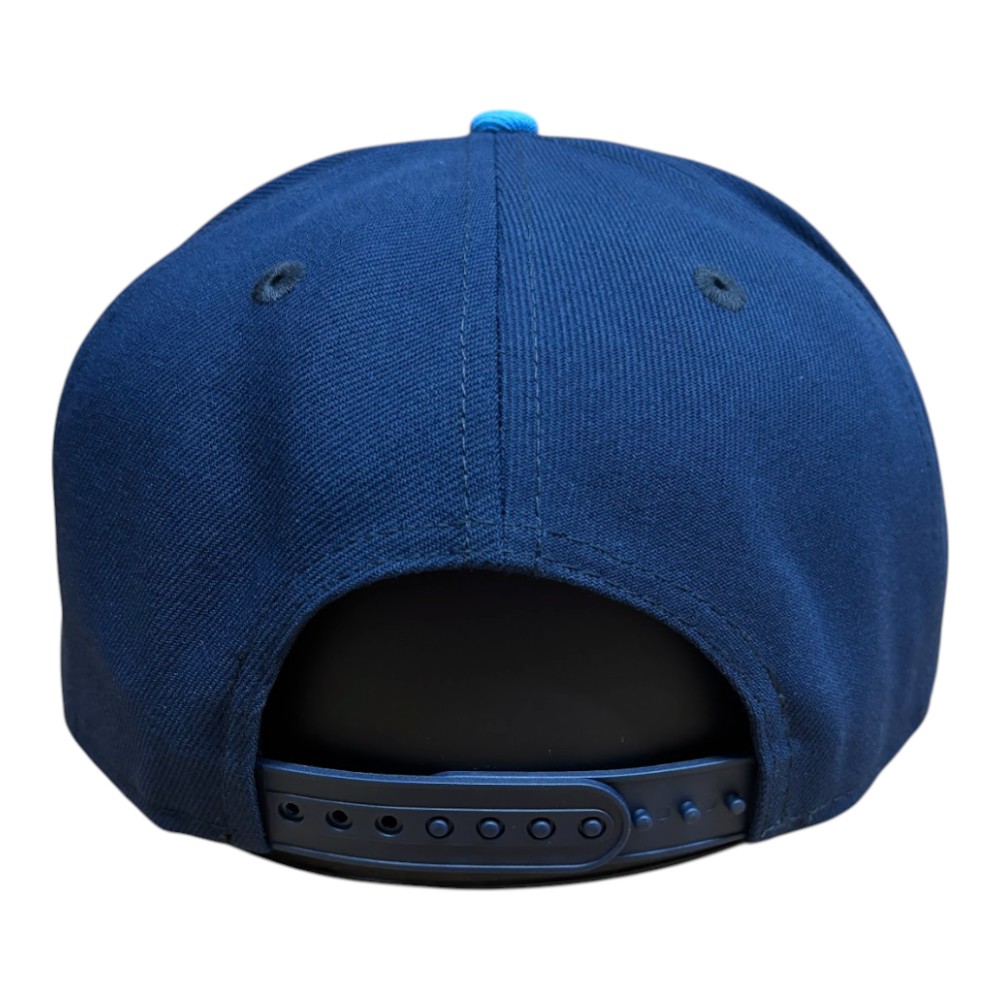 Utah Jazz Blue Two Tone Wordmark Logo NBA New Era 9FIFTY A-Frame Snapback Hat