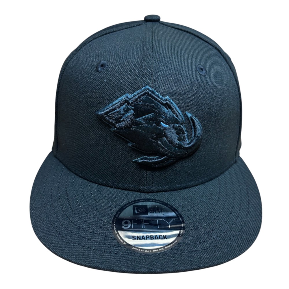 Utah Mammoth All Black with Blue Eye New Era 9FIFTY Snapback Hat