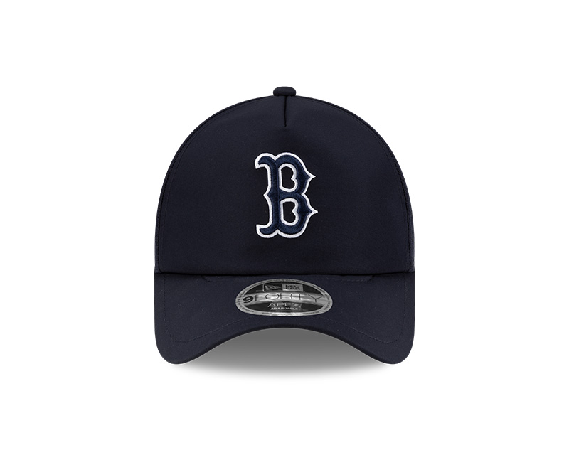 Boston Red Sox Navy 2026 Batting Practice New Era 9FORTY Apex Trucker Adjustable Hat