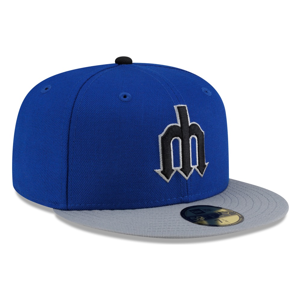 Seattle Mariners Royal Blue and Graphite Trident New Era 59FIFTY Fitted Hat