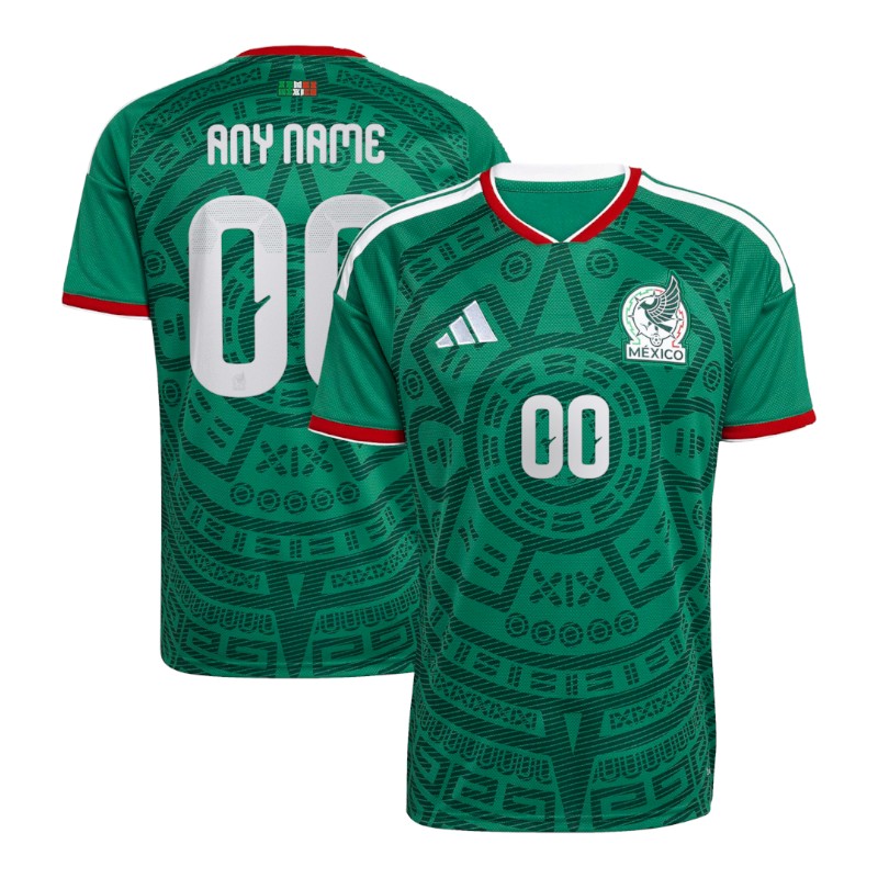 Youth Custom Mexico National Team 2026 FIFA X World Cup Home Green Adidas Jersey