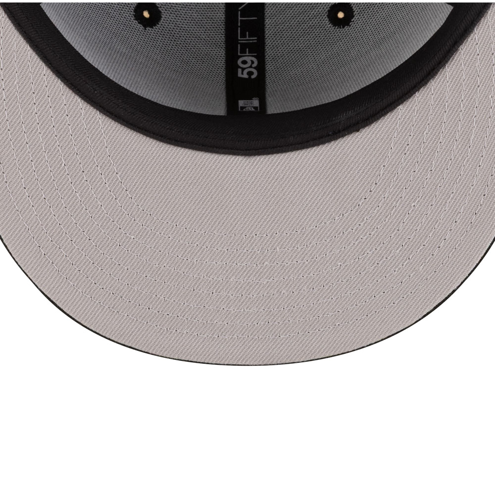 Los Angeles Dodgers All Black with Rose Gray UV New Era 59FIFTY Fitted Hat