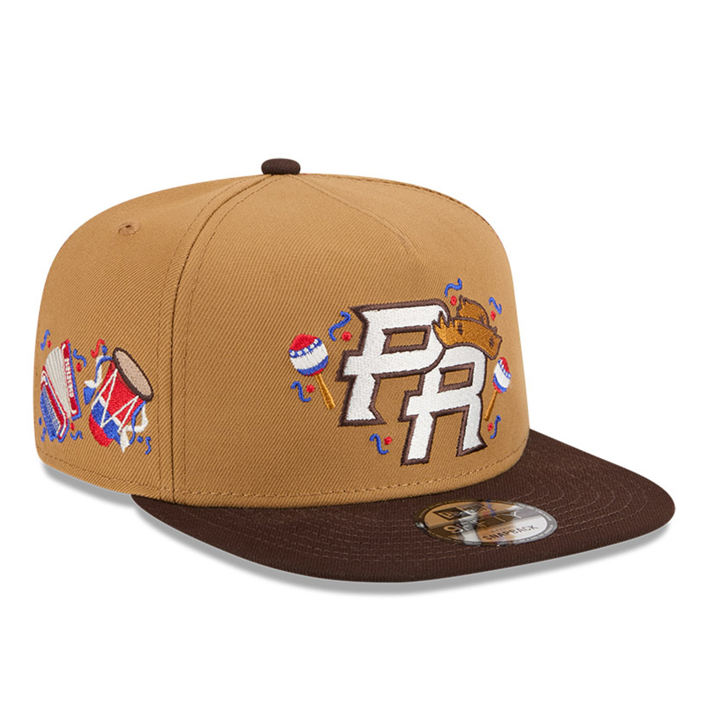 Puerto Rico Light Bronze and Burnt Wood "Salsa" 2026 World Baseball Classic WBC New Era 9FIFTY A-Frame Snapback Hat