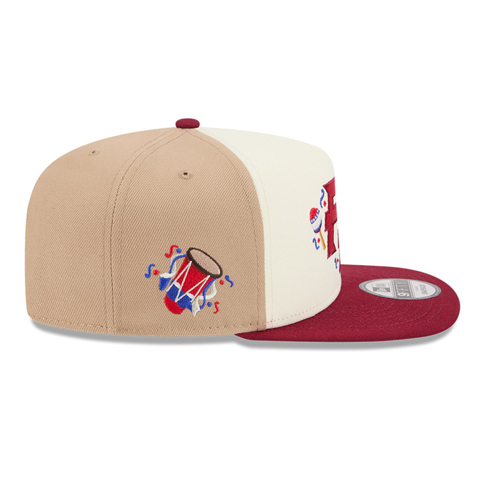 Puerto Rico Light Beige and Red "Salsa" 2026 World Baseball Classic WBC New Era 9FIFTY A-Frame Snapback Hat