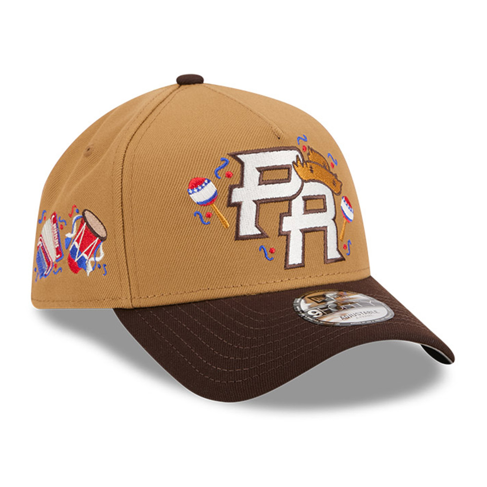 Puerto Rico Light Bronze and Burnt Wood "Salsa" 2026 World Baseball Classic WBC New Era 9FORTY A-Frame Snapback Hat