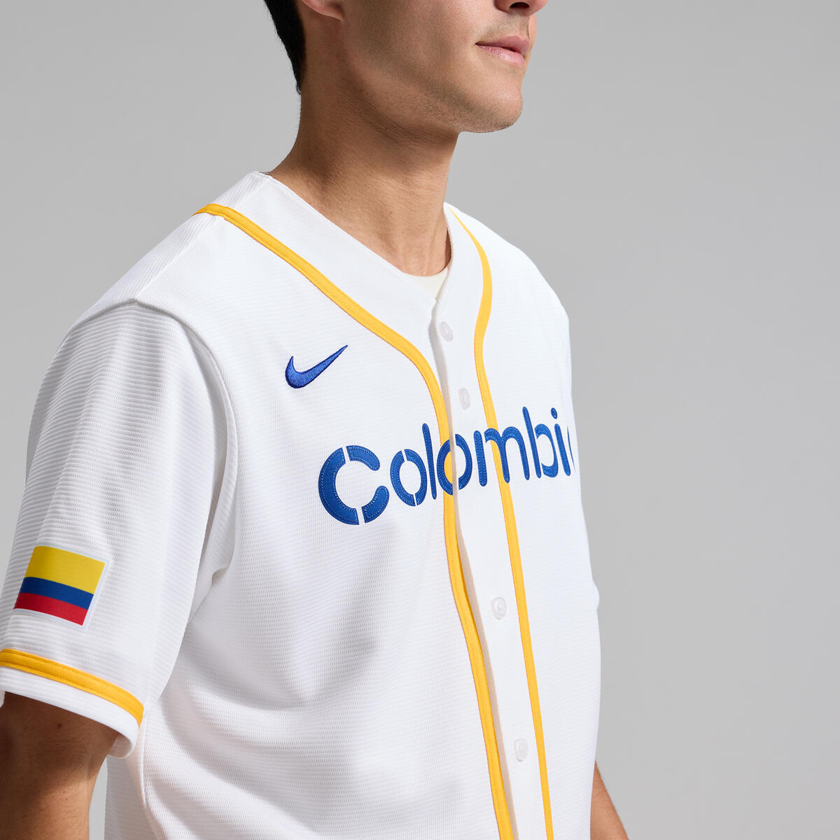 Team Colombia White Blank 2026 World Baseball Classic WBC Nike Home Stadium Jersey