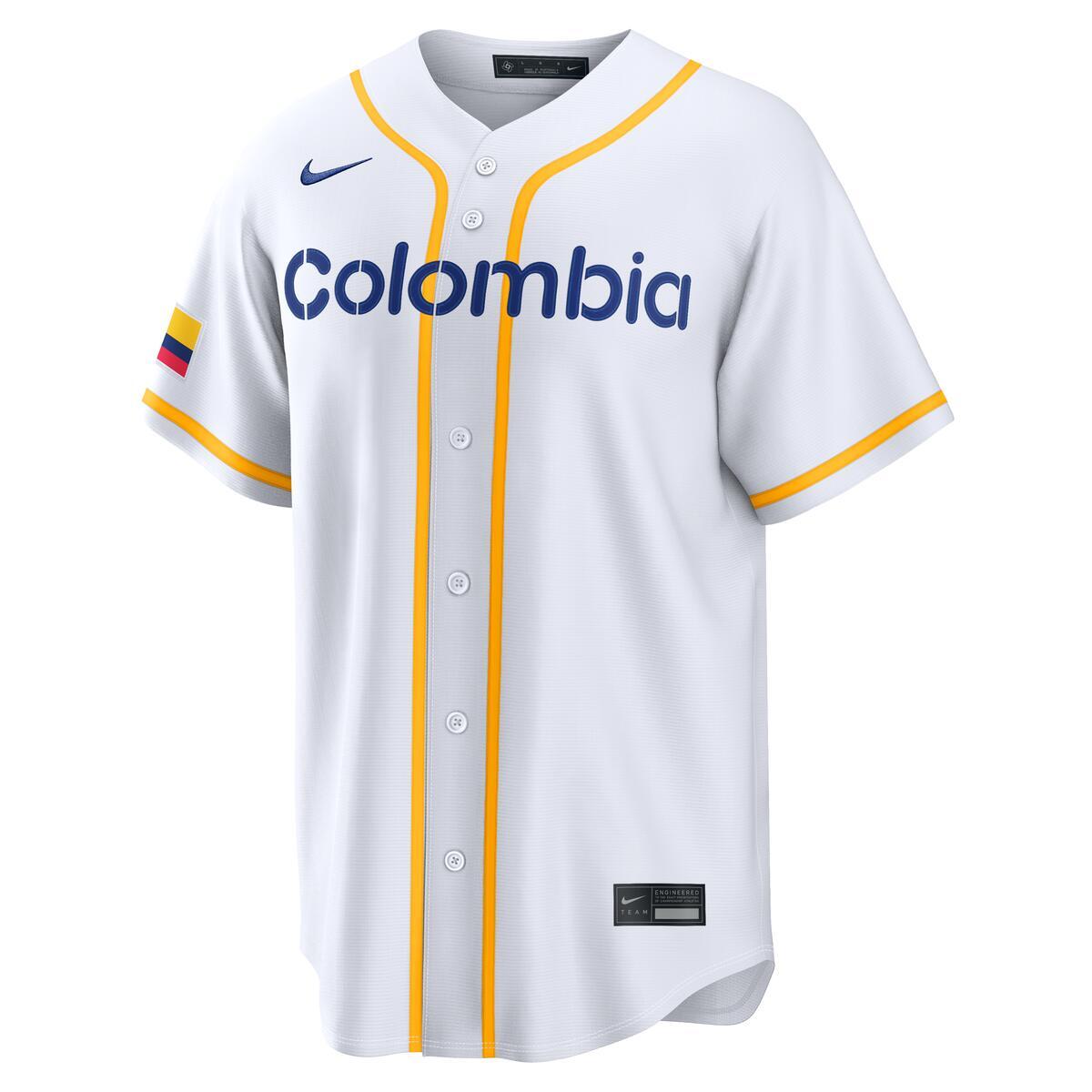 Team Colombia White Blank 2026 World Baseball Classic WBC Nike Home Stadium Jersey