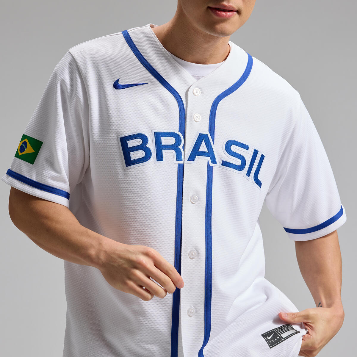 Team Brazil White Blank 2026 World Baseball Classic WBC Nike Home Stadium Jersey