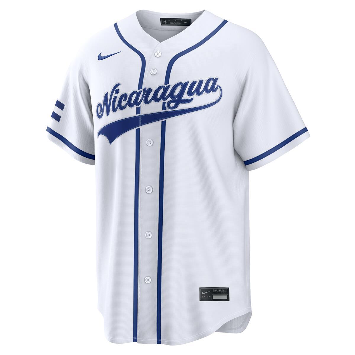 Team Nicaragua White Blank 2026 World Baseball Classic WBC Nike Home Stadium Jersey