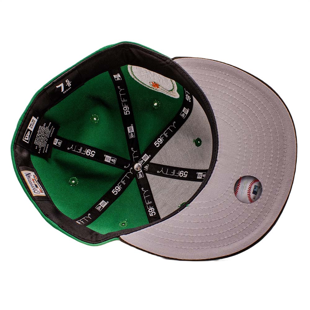New York Yankees Green and Black Subway Series Patch Grey UV Era 59FIFTY Fitted Hat