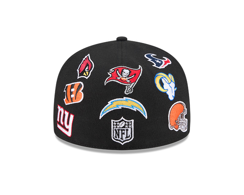 NFL Black Patches All Over New Era 59FIFTY Fitted Hat