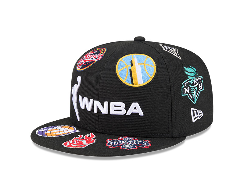 WNBA Black Patches All Over New Era 59FIFTY Fitted Hat