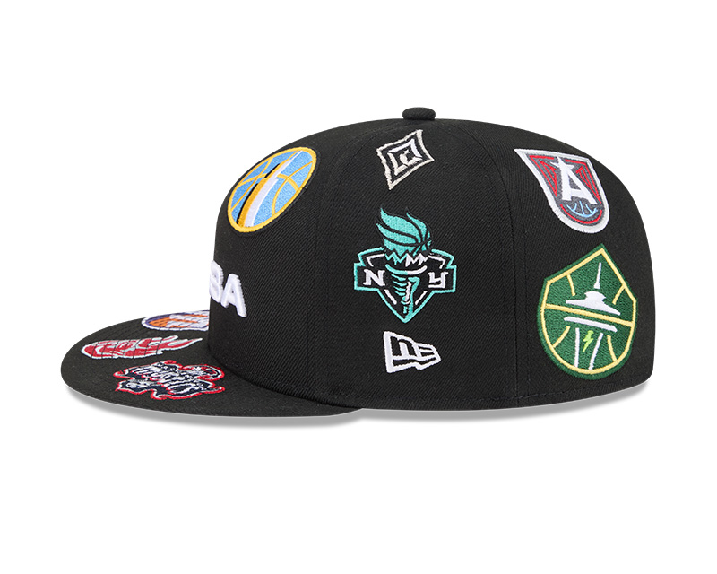 WNBA Black Patches All Over New Era 59FIFTY Fitted Hat