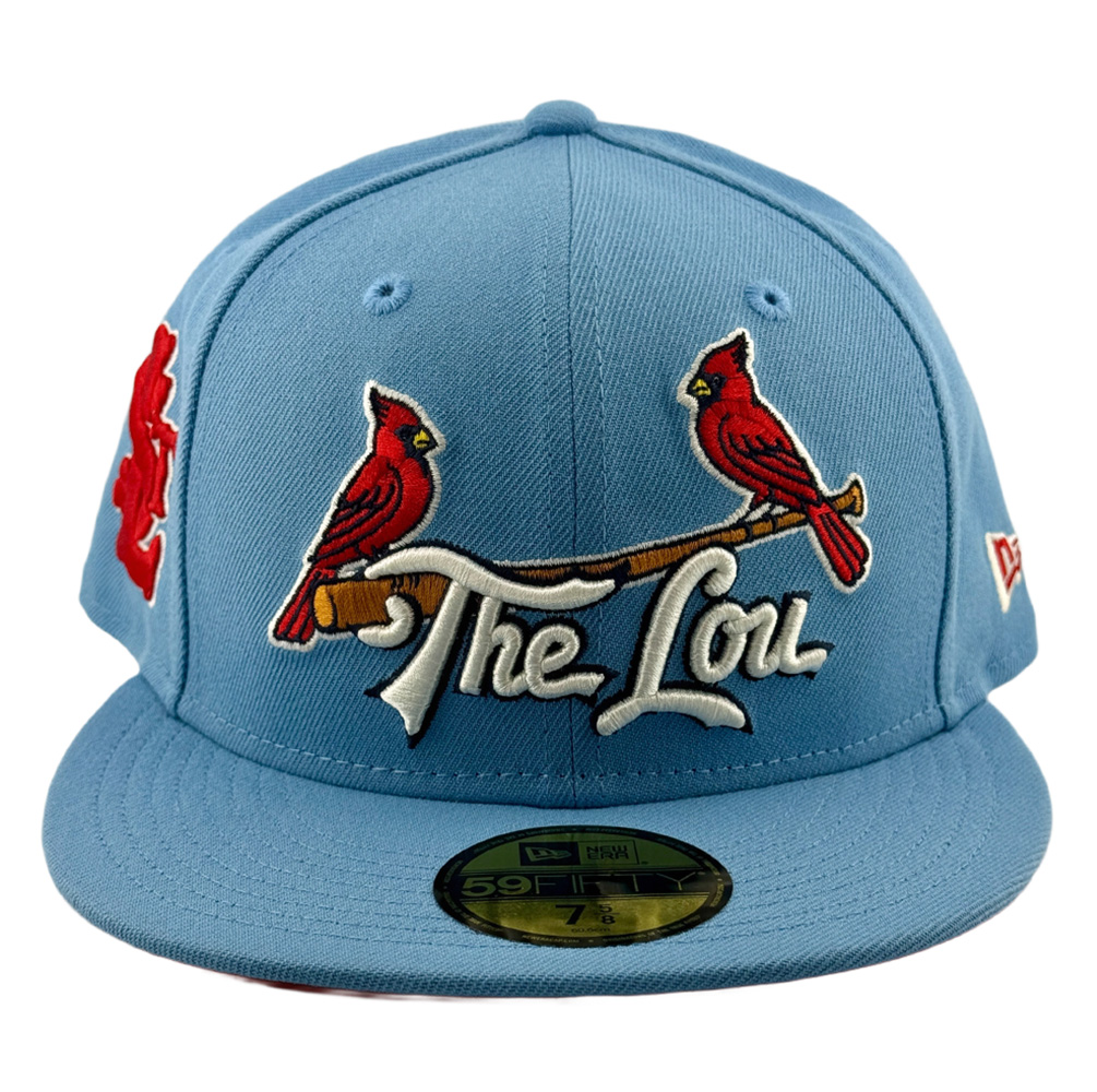 St. Louis Cardinals Powder Blue "The Lou" City Connect STL Patch Red UV New Era 59FIFTY Fitted Hat