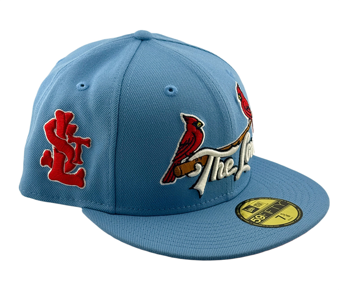 St. Louis Cardinals Powder Blue "The Lou" City Connect STL Patch Red UV New Era 59FIFTY Fitted Hat