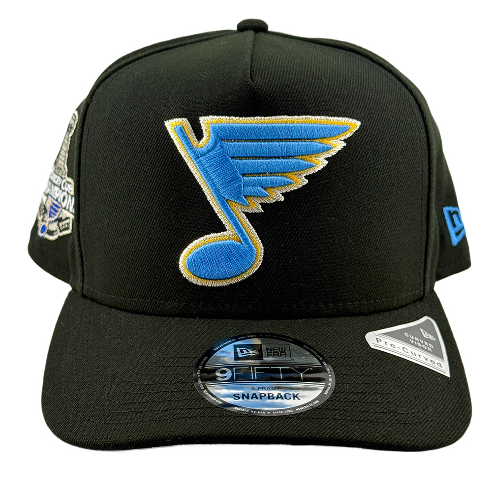 St. Louis Blues Black 2019 Stanley Cup Champions Patch New Era 9FIFTY A-Frame Snapback Hat
