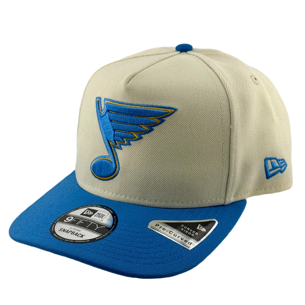 St. Louis Blues Chrome and Blue 2019 Stanley Cup Champions Patch New Era 9FIFTY A-Frame Snapback Hat