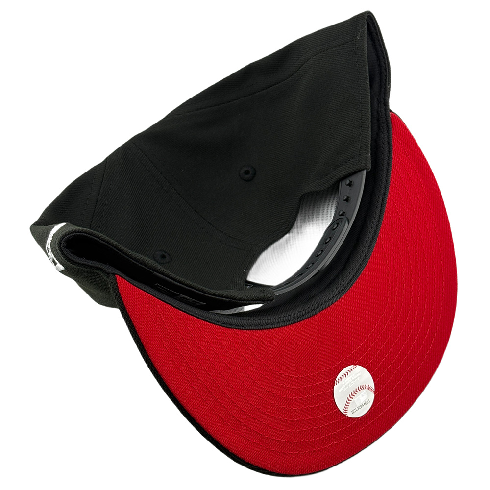 St. Louis Cardinals Black and White Red Lips 2006 World Series Patch Red UV New Era 9FIFTY Snapback Hat
