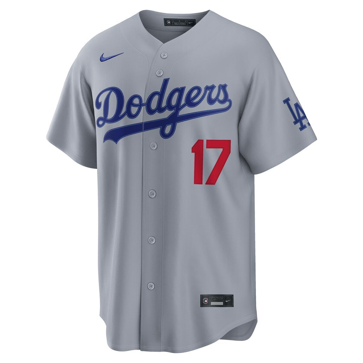 Los Angeles Dodgers Shohei Ohtani Grey Road Alternate Nike Stadium Player Jersey