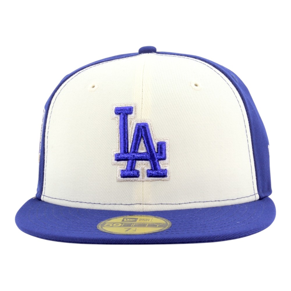 Los Angeles Dodgers White and Blue Back to Champs Rings Patch Royal UV New Era 59FIFTY Fitted Hat