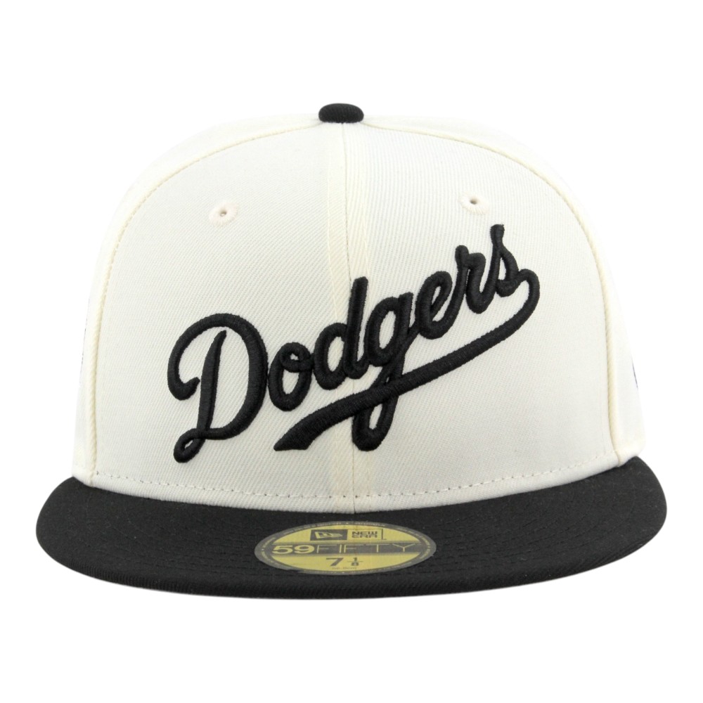 Los Angeles Dodgers Chrome and Black Script 2025 World Series Champions Patch Grey UV New Era 59FIFTY Fitted Hat