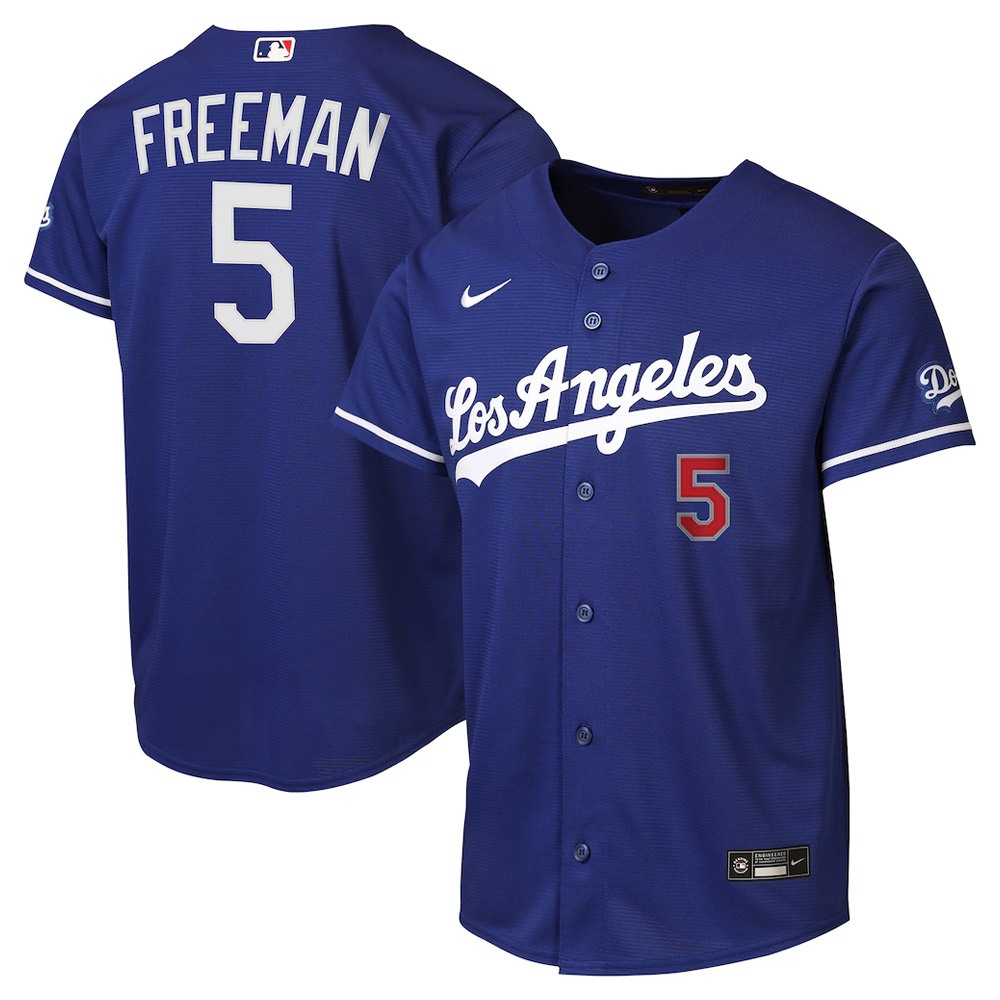 Youth Los Angeles Dodgers Freddie Freeman Royal Blue Alternate Nike Stadium Jersey