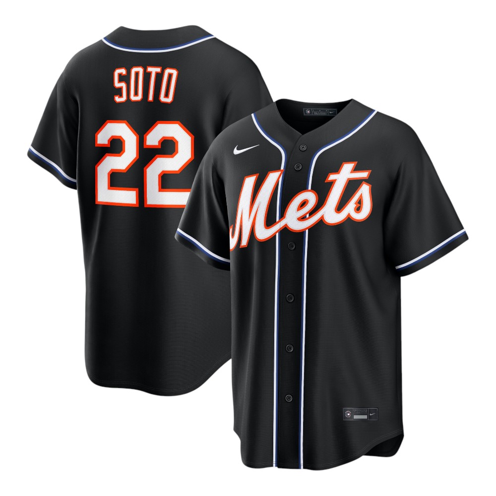 New York Mets Juan Soto Black Nike Fashion Replica Jersey