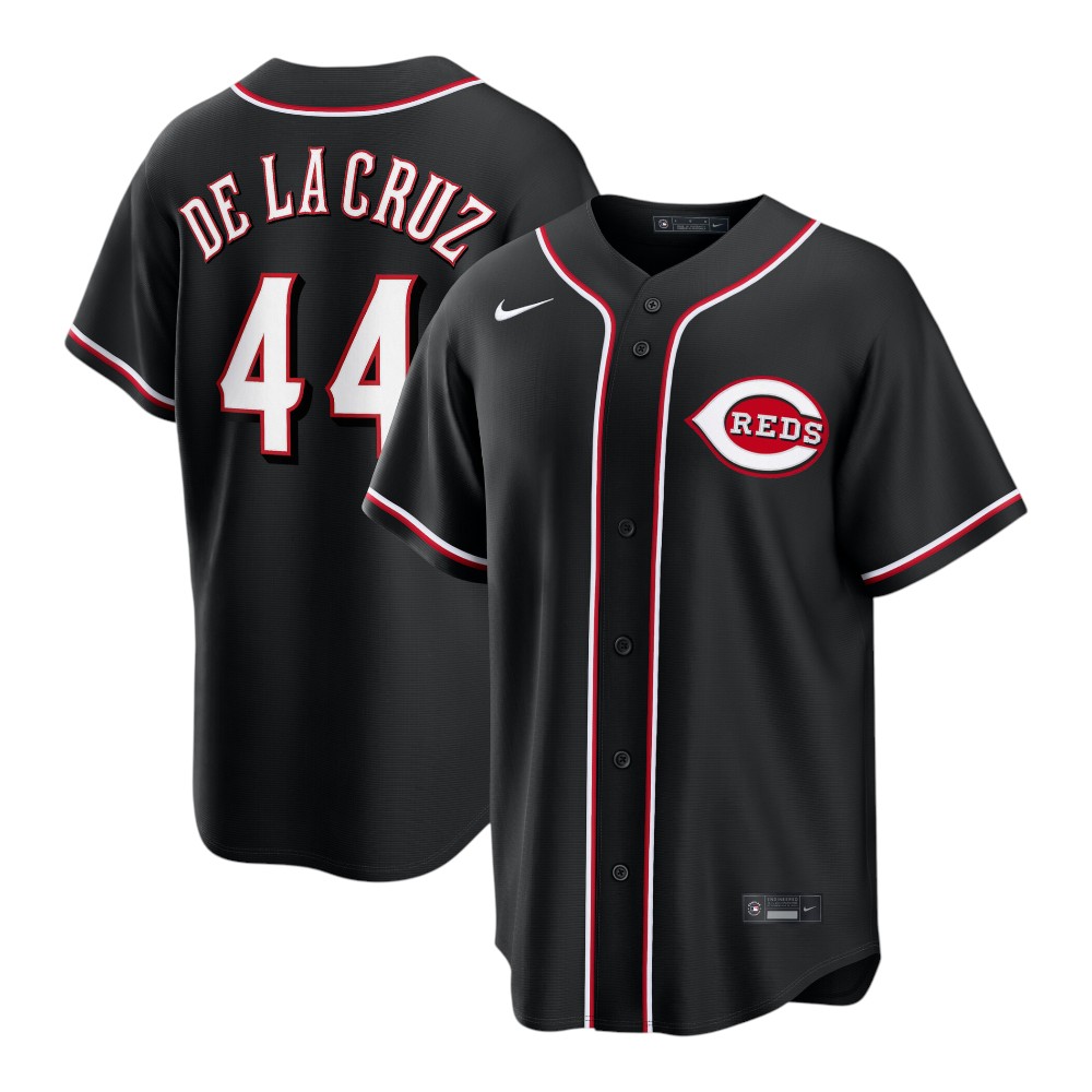 Cincinnati Reds Elly De La Cruz Black Nike Fashion Replica Jersey