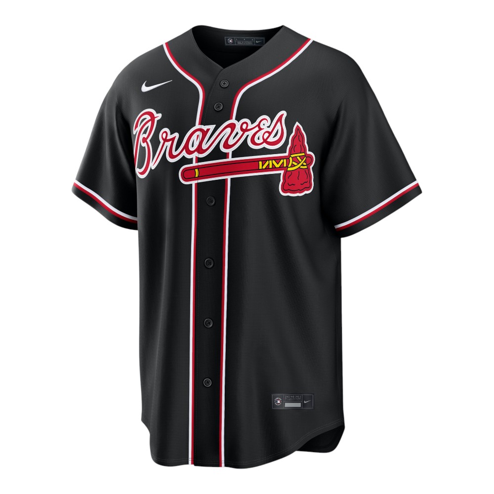 Atlanta Braves Ronald Acuña Jr. Black Nike Fashion Replica Jersey