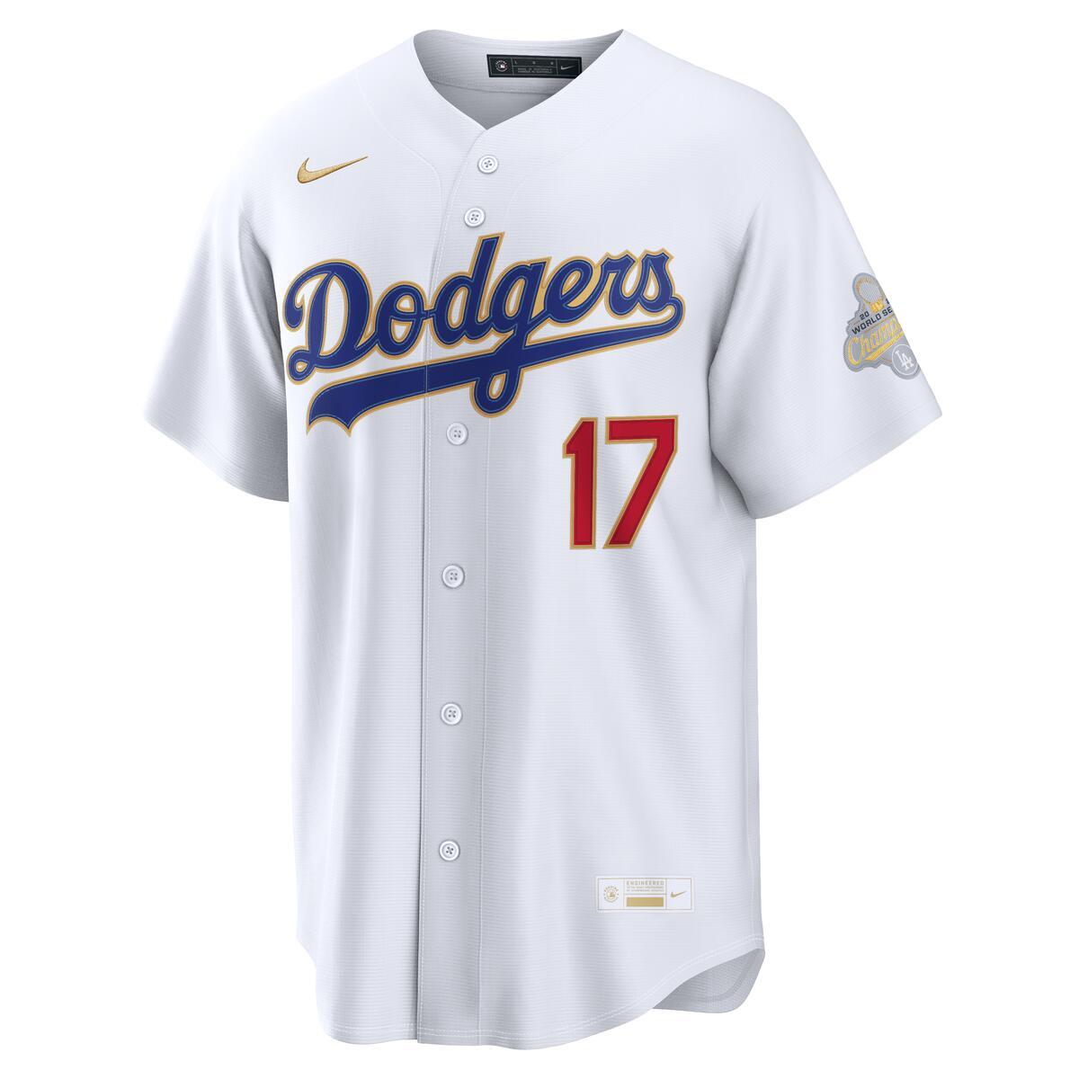 Los Angeles Dodgers Shohei Ohtani White 2026 Gold Collection Nike Stadium Player Jersey