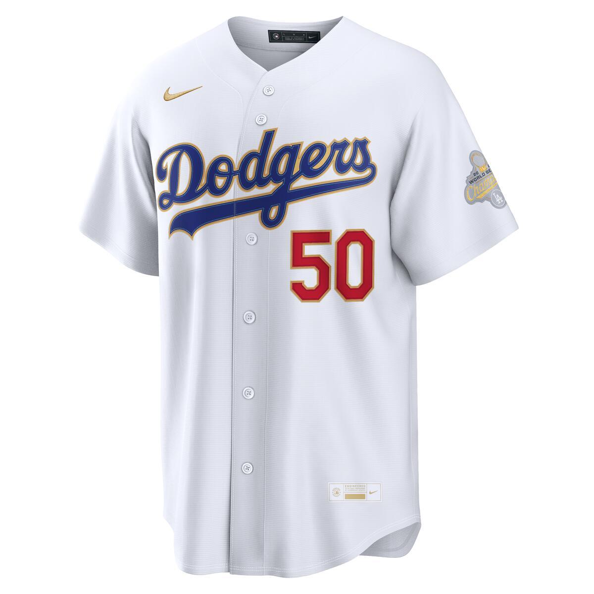 Los Angeles Dodgers Mookie Betts White 2026 Gold Collection Nike Stadium Player Jersey